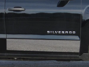 Stainless Steel Rocker Panel Trim 2Pc For 14-18 Chevy Silverado - Picture 1 of 3