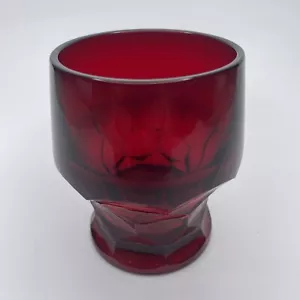 Vintage Anchor Hocking Ruby Red Viking Georgian Honeycomb Juice Glass - Picture 1 of 8
