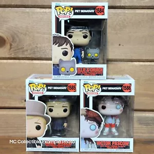 Figura de vinilo Funko Pop Pet Sematary Ellie 1584, Victor 1586, Gage Creed 1585 paquete de 3 - Imagen 1 de 8
