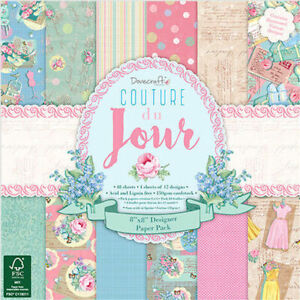 Dovecraft Couture De Jour 8X8 Paper Pad 48 Sheets New
