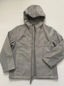 Free Country Jacket Boys Full Zip Hooded Softshell Gray Fleece size 7/8 - Picture 1 of 10