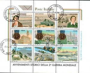 1995 italia repubblica Foglietti avvenimenti 2° Guerra Mondiale usata - Picture 1 of 1