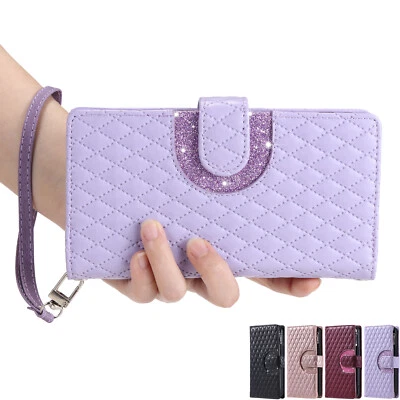 Leather Zip Wallet Case Flip Stand Phone Cover For Huawei Mate 20 Pro P40 Lite - Image 1 of 4