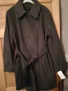 BNWT STUNNING GREY WOOL DKNY JACKET SIZE XL - Picture 1 of 8