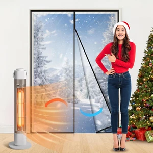 Clear Magnetic Thermal Insulated Door Curtain Transparent Magnet (36 X 83 Inch) - Picture 1 of 12