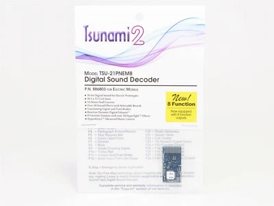 Soundtraxx Tsunami 2 886803 TSU-21PNEM8 Electric DCC / SOUND Decoder 8-Function - Image 1 of 4