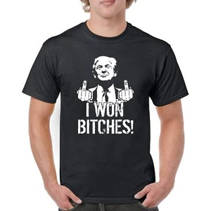 I Won - 47th President Donald Trump 2024 T-shirt Funny MAGA Fingers Men's Tee - Picture 1 of 71