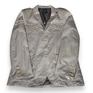 Chaqueta Blazer Deportiva Marc Ecko New York Corte y Costura Beige Parches Para Hombre Talla M - Imagen 1 de 10