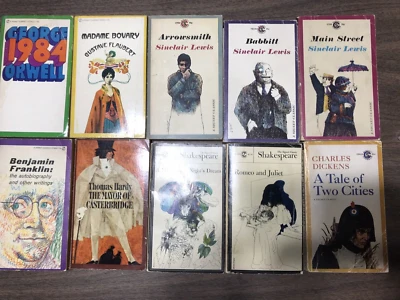 Lot of 10 Vintage pb Books SIGNET CLASSICS Instant Library 60s Decor Prop 1984 - Image 1 of 4