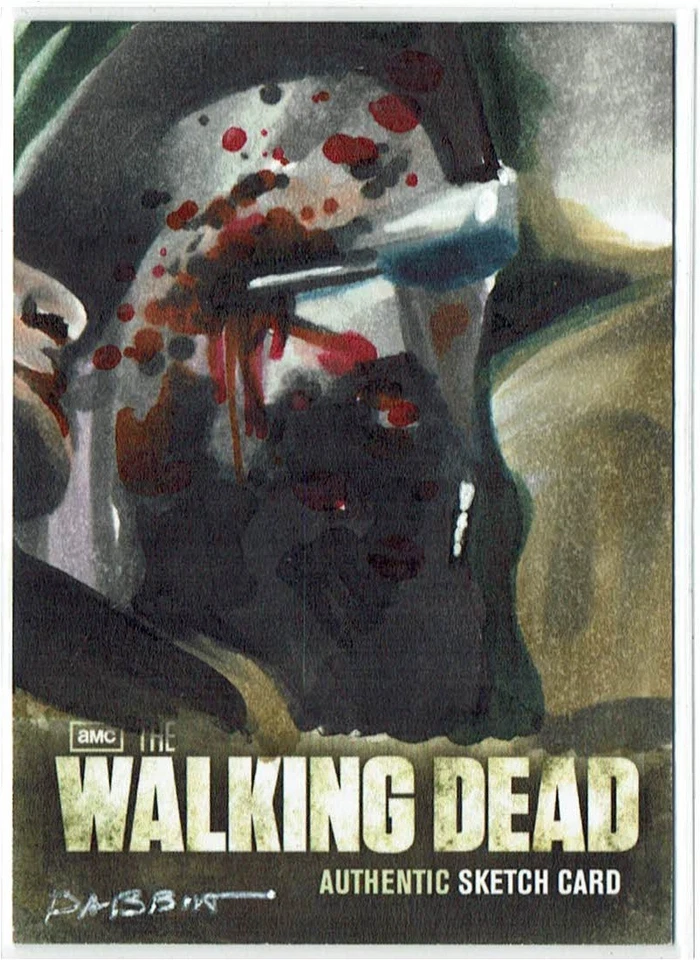 The Walking Dead TWD Season 2 2012 Sketch Card 1/1 Artist Kyle Babbitt - Image 1 of 1