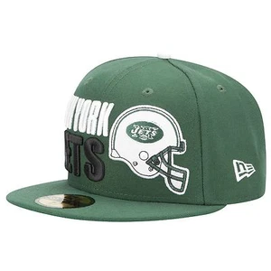 New York Jets Football Helmet New Era 59Fifty hat new with stickers NY AFC 7 1/4 - Picture 1 of 4