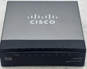 Cisco SG200-08P Small Business 8-Port Gigabit Smart Managed Network Switch - Picture 1 of 6