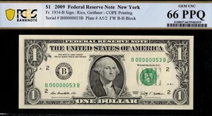 2009 $1 FRN B00000053B P.C.G.S #66PPQ - Picture 1 of 3