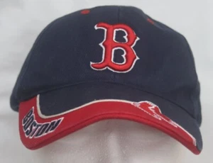 Boston Red Sox MLB Azul Marino Bordado Rojo B y Calcetines Ajustar Correa Sombrero Gorra - Imagen 1 de 6