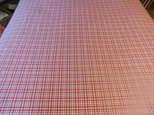 2 PANELS OF 60" X 84" RED GINGHAM CURTAINS, ROYALE BRAND, EXC COND. - Picture 1 of 4