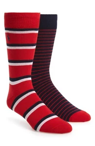 Ralph Lauren - 2 pack Striped Dress Socks for Men - Size 10-13 - Picture 1 of 7