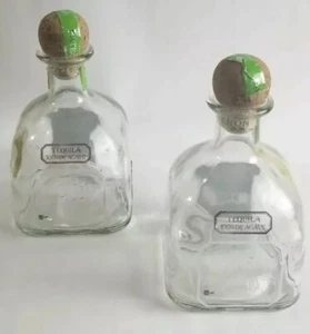2 Patron Silver Tequila Empty 750ml Bottles & Corks ~ Art Craft Decor FREE SHIP - Picture 1 of 2