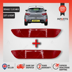 Rear Bumper Reflectors Lens For Renault Clio Mk4 Iv (2012 - On) 265605789R L&R - Picture 1 of 11