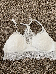 nicole miller white bralette lace medium wireless - Picture 1 of 4