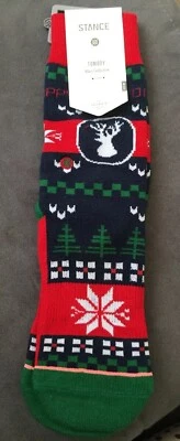 Mujer Stance Tomboy Azul Crew Altura Talla Med (8-10.5) Holladayze Navidad Foto 1 de 4