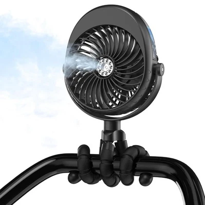 Ventilador de cochecito de bebé 4000 mAh con niebla, recargable con pilas, máximo 15 horas Cooli Foto 1 de 4