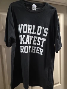 Camiseta World's Okayest Brother para hombre talla XL negra - Imagen 1 de 6