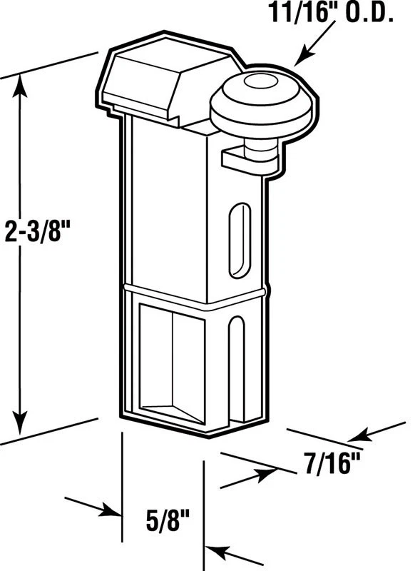 Conjunto de rodillos de nailon Prime-Line 1168 3/4 de diámetro x 1/4 L in. para puertas HiLite Foto 1 de 1