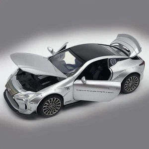 2022 Lexus LC500 - Right Hand Drive - 1:32 Diecast Model - Silver - Picture 1 of 7