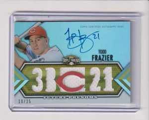 2012 TOPPS TRIPLE THREADS #116 TODD FRAZIER AUTOGRAPH JERSEY 10/25 - REDS - Picture 1 of 1