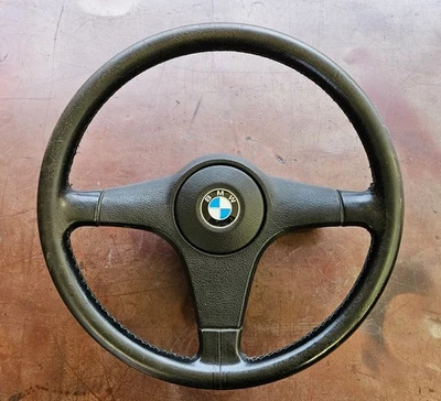 BMW E30 Sportlenkrad Leder 1155031.1 original BMW 3 Speichen Lenkrad - Bild 1 von 4