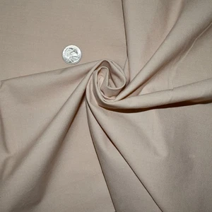 High Quality ALMOND BEIGE Solid Medium-Heavy Poly/Cotton Fabric 4.14 yds x 45"w - Picture 1 of 6