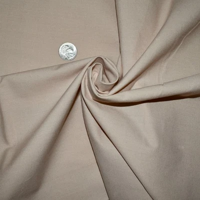 High Quality ALMOND BEIGE Solid Medium-Heavy Poly/Cotton Fabric 4.14 yds x 45"w - Image 1 of 4
