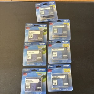 Lote de 7 cintas originales para hacer etiquetas Brother - Imagen 1 de 5
