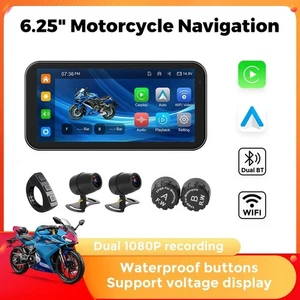 6.25" Motocicleta Carplay Navegación GPS Inalámbrica CarPlay y Android Auto Moto - Imagen 1 de 13