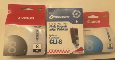 Cartucho de tinta para impresora Canon Pixma ChromaLife 100 CLI-8 negro y cian. Nuevo precintado Foto 1 de 4