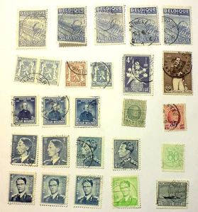 Sechsundzwanzig belgische Briefmarken - Bild 1 von 1