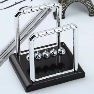 15-25s Swing Newton's Cradle Steel Balance Pendulum Balls Physics Science Toy - Picture 1 of 10