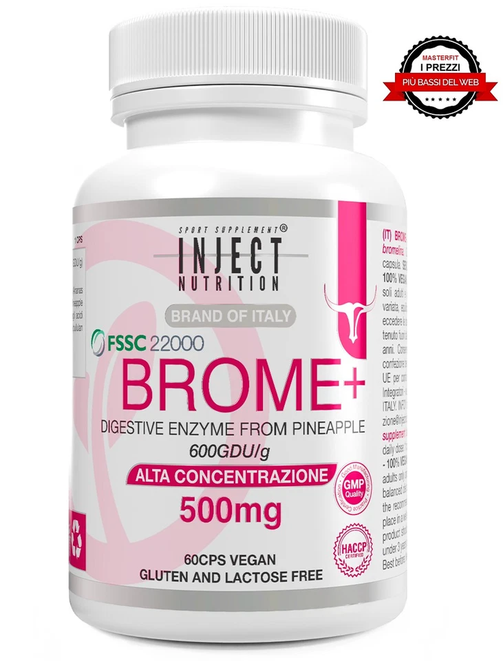 Bromelain High Darreichung Brome + (60cps) INJECT NUTRITION - Bild 1 von 1