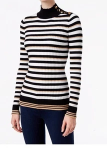 NEW INC International Concepts Mock-Neck Button-Trim Sweater Size Large - Picture 1 of 7