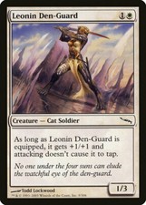 1X Leonin Den-Guard - Mirrodin - FOIL EX MTG CARD