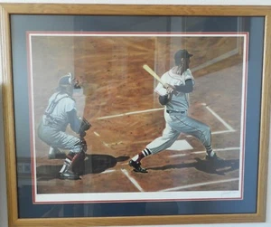 1955/1995 Ted Williams Boston Red Sox gerahmte Lithographie von Andy Jurinko 407/600 - Bild 1 von 6