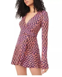 Free People Womens Rhetta Long Sleeve Wrap Dress size Small NEW $128 - Bild 1 von 5