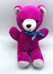 Vtg 1987 ACE Novelty Pink White Teddy Bear Plush Stuffed Animal 11" HTF - Picture 1 of 8