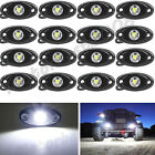 16PCS White LED Rock Light For Trail Rig Decorative Underbody Reverse Lamp SUV