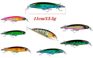 11 cm cebo oscilante tacle de pesca señuelo cebo duro flotante lucio pececito, trucha - Imagen 1 de 17