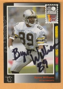 Byron Williams NY-NJ Knights AUTO Signed 1992 Wild Card Texarkana Texas - Picture 1 of 2