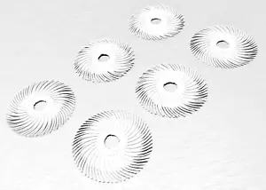 3m Radial Bristle Disc Brushes 3" A Pack of 6 White Discs 120 Grit Scotch-Brite - Picture 1 of 6