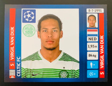 2013-14 Panini Champions League # 610 Virgil Van Dijk Celtic rookie sticker