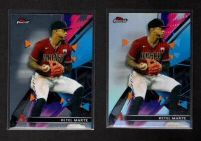 KETEL MARTE 2021 TOPPS FINEST BASE & REFRACTOR ARIZONA DIAMONDBACKS - Image 1 of 2