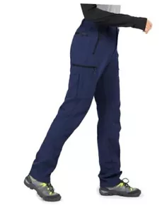 Women's-Fleece-Lined-Hiking-Pants Snow-Ski-Pants Water X-Large Standard Navy - Picture 1 of 7